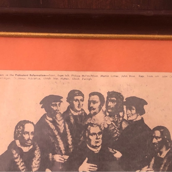 Vintage Museum Picture. Brown. Leaders In Protestant Reformation. - Picture 2 of 3